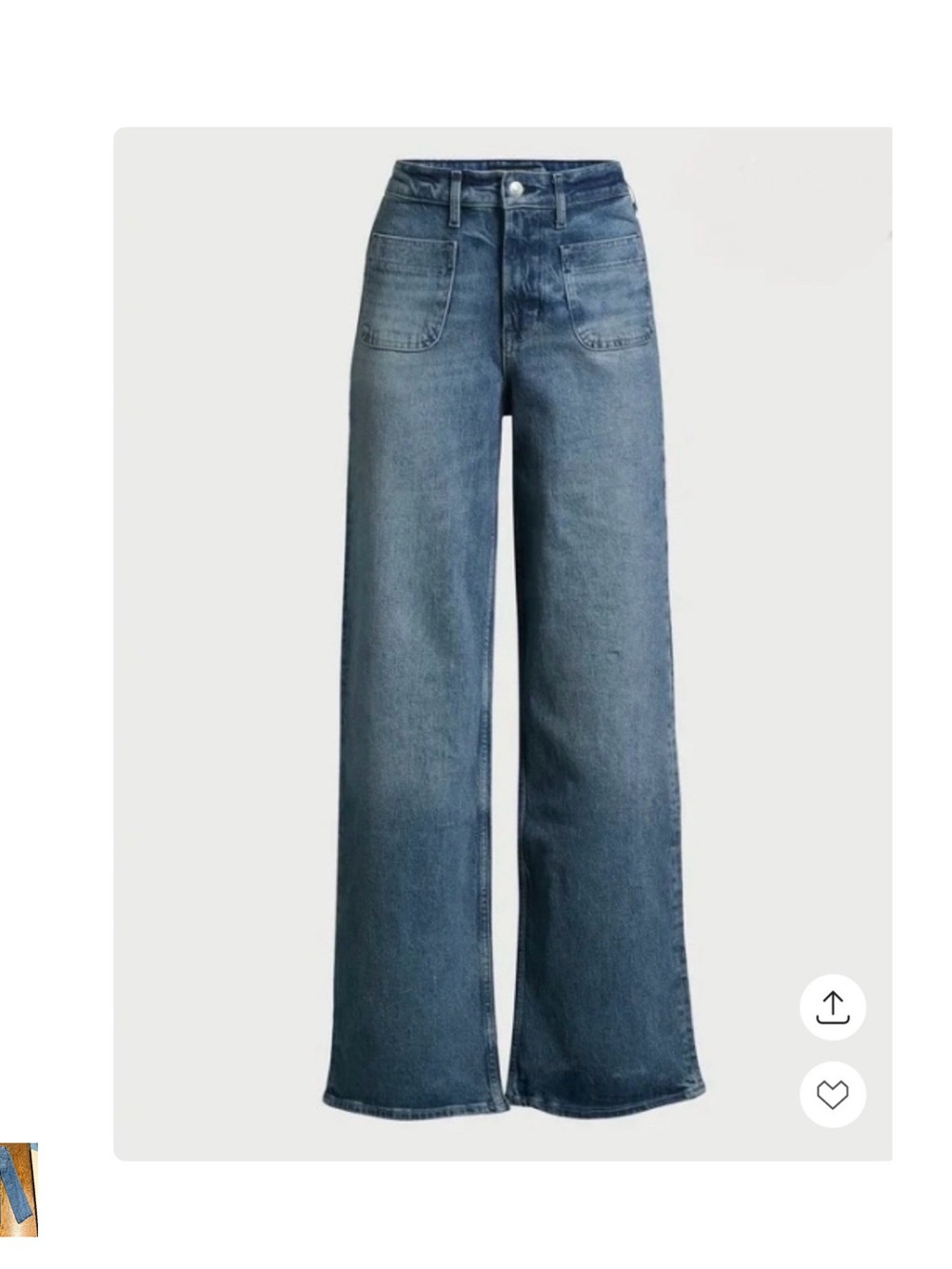 High-Rise Wide-Leg Jeans in Medium Blue